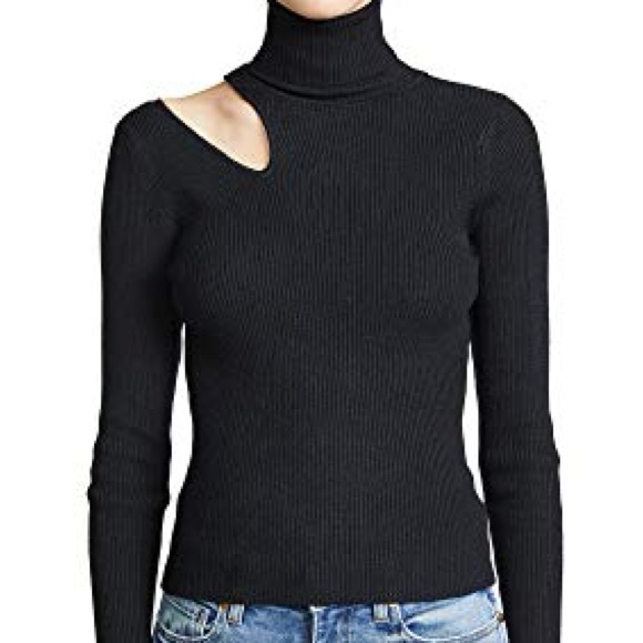 Astr Black Cutout Turtleneck Sweater - Picture 2 of 5